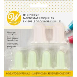 美國惠爾通Wilton矽膠花嘴蓋   矽膠花嘴保護套   6件組Silicone Cake Decorating Frosting Tip Cover Set, 6-Piece 現貨販售