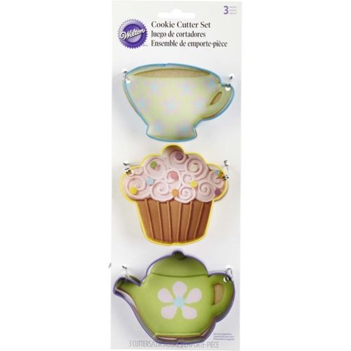 Wilton 美國惠爾通餅乾模 下午茶餅乾模組3件組TEA PARTY COOKIE CUTTERS Wilton 美國惠爾通餅乾模 下午茶餅乾模組3件組TEA PARTY COOKIE CUTTERS