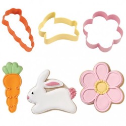 美國惠爾通wilton 小邦妮餅乾切模３件組　　兔子／小花／紅蘿蔔